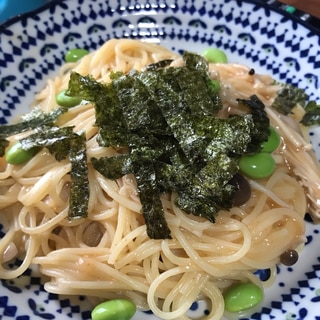 えのきと枝豆のたまごパスタ